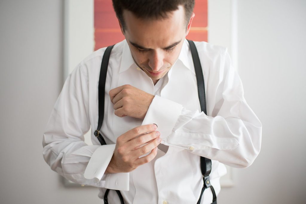 Prospect Park Boathouse wedding in Brooklyn, New York. Photos of the groom getting ready by Mikkel Paige Photography.
