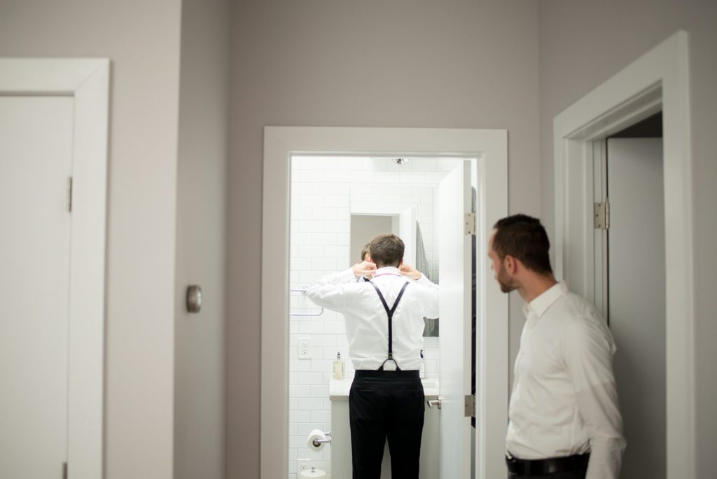 Prospect Park Boathouse wedding in Brooklyn, New York. Photos of the groom getting ready by Mikkel Paige Photography.