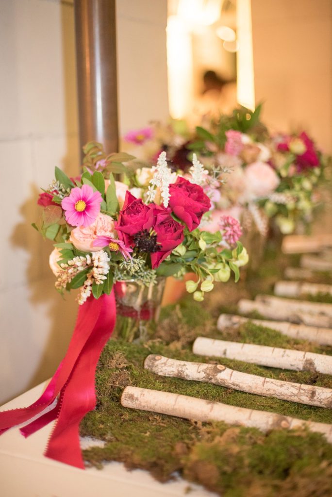 Prospect Park Boathouse wedding in Brooklyn, New York. Photos by Mikkel Paige Photography and reception flowers by Sachi Rose Designs.
