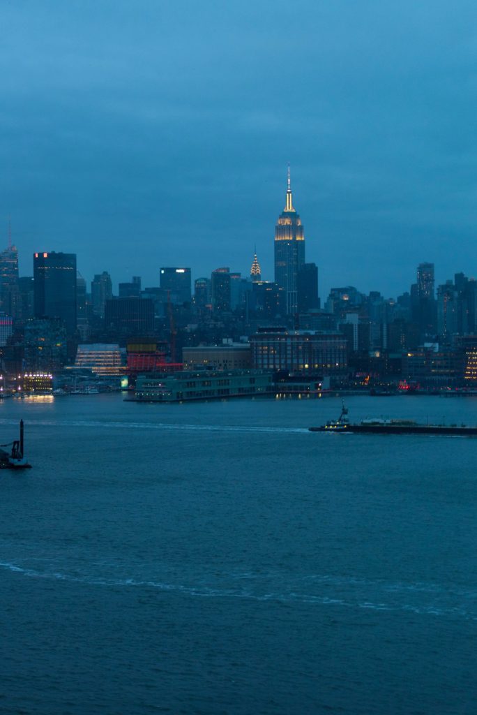 W Hoboken wedding photos by Mikkel Paige Photography. The reception was held in the New Jersey venue with a view of the NYC skyline.