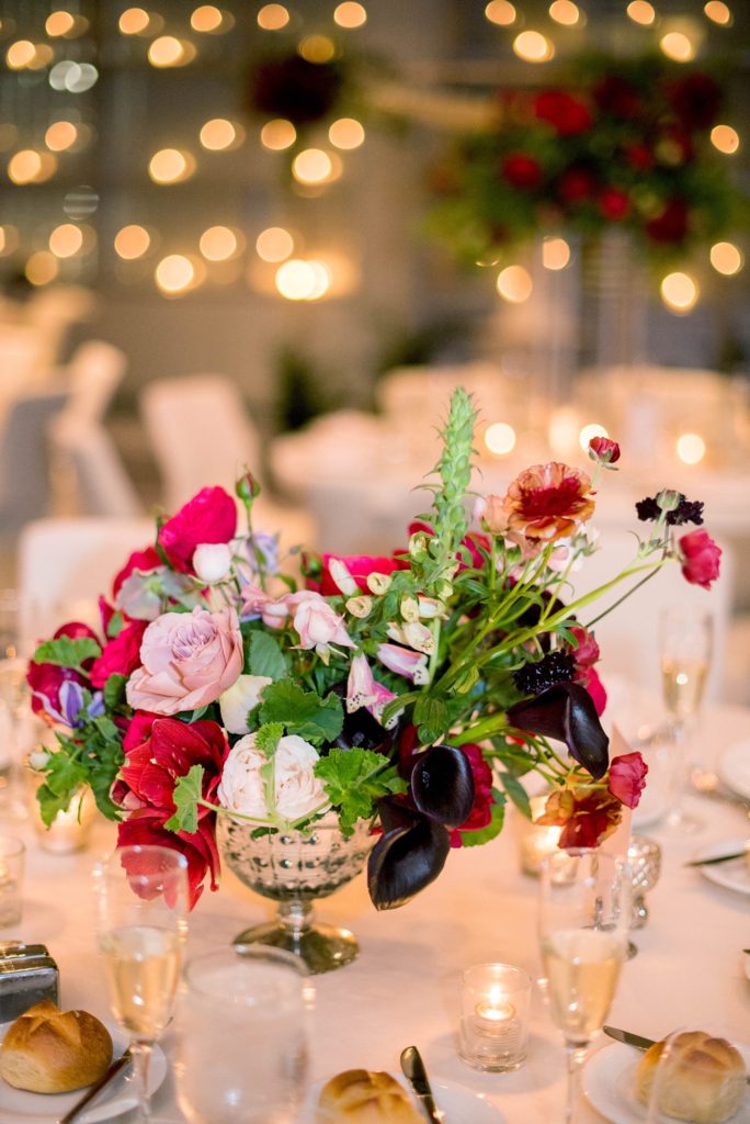 Photos by Mikkel Paige Photography of a W Hoboken wedding and flowers by Sachi Rose Designs.