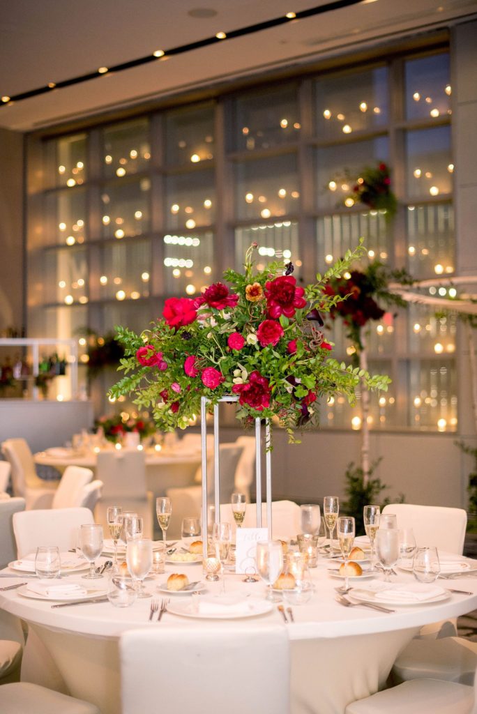 Photos by Mikkel Paige Photography of a W Hoboken wedding and flowers by Sachi Rose Designs.