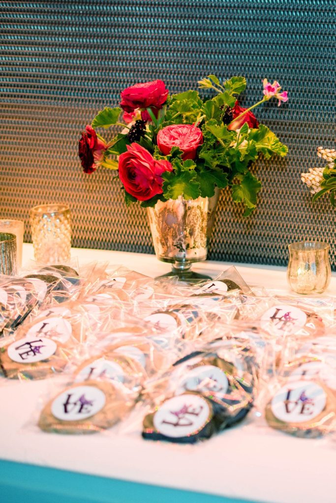 W Hoboken wedding photos by Mikkel Paige Photography. The couple gave away cookies for a sweet end to their evening.