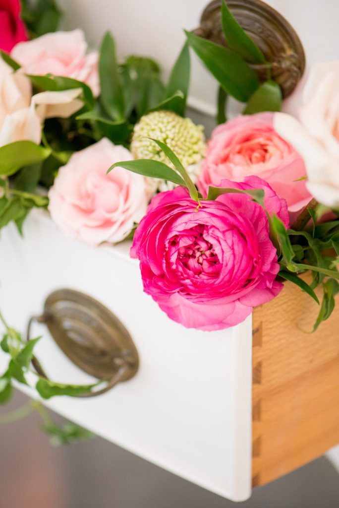 Floral detail at a luxury outdoor wedding in Raleigh, North Carolina photographed by Mikkel Paige Photography. Flowers by Eclectic Sage and planning by C&D Events.