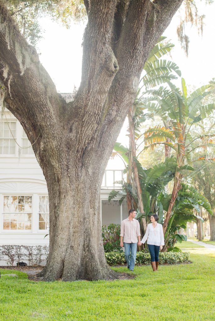 Engagement photos in downtown Orlando, Florida by Mikkel Paige Photography, destination wedding photographer.