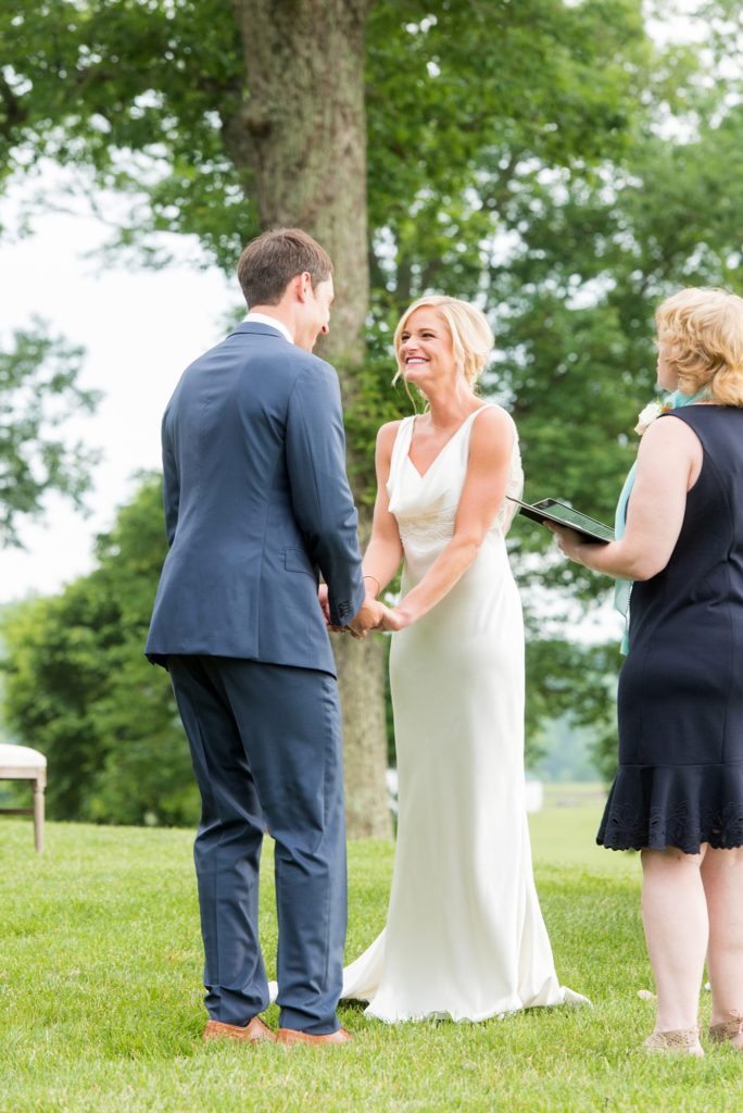Mount Ida Farm wedding photos by Mikkel Paige Photography with an outdoor ceremony overlooking the Blue Ridge Mountains. Planning by Viva L'Event.