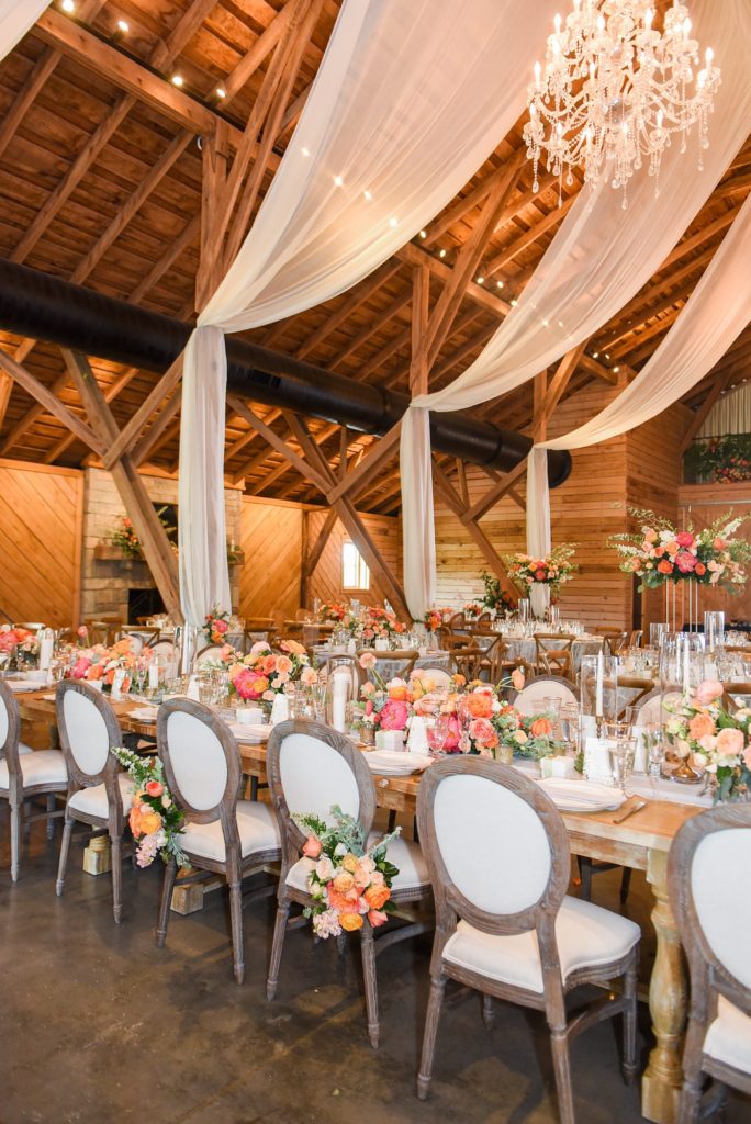 Mount Ida Farm wedding photos by Mikkel Paige Photography with an indoor luxury barn reception in the Blue Ridge Mountains. Flowers by Meristem Floral and planning by Viva L'Event.