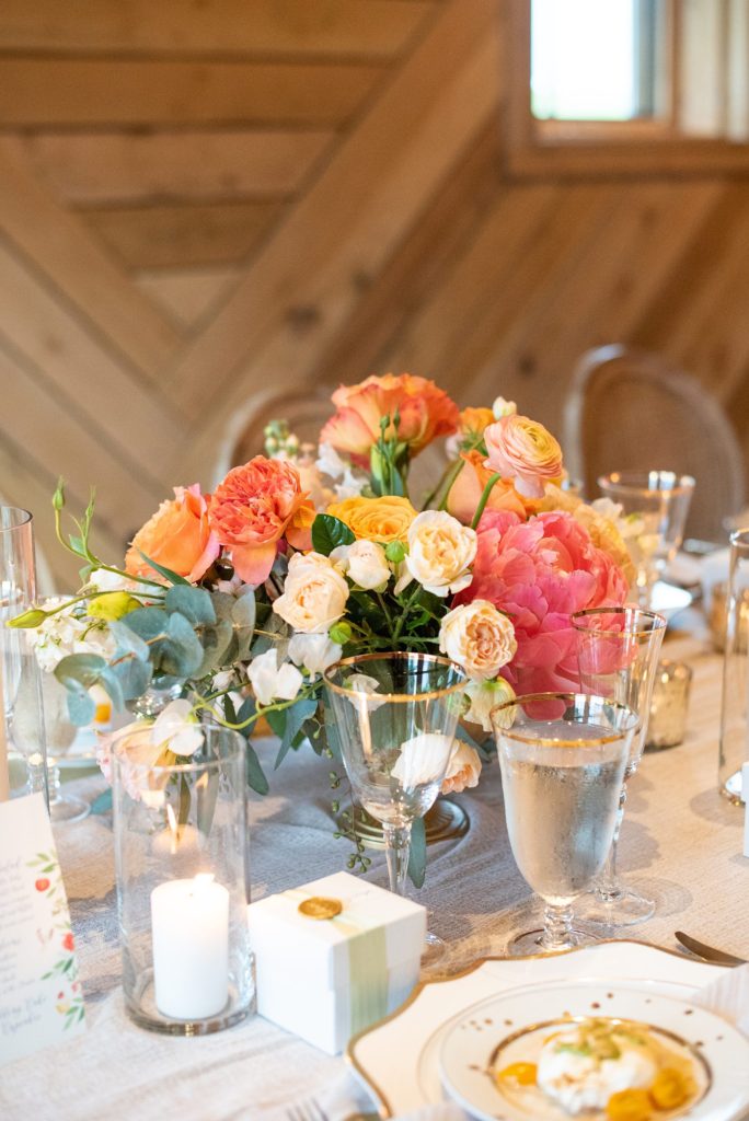 Mount Ida Farm wedding photos by Mikkel Paige Photography with an indoor luxury barn reception in the Blue Ridge Mountains. Flowers by Meristem Floral and planning by Viva L'Event.