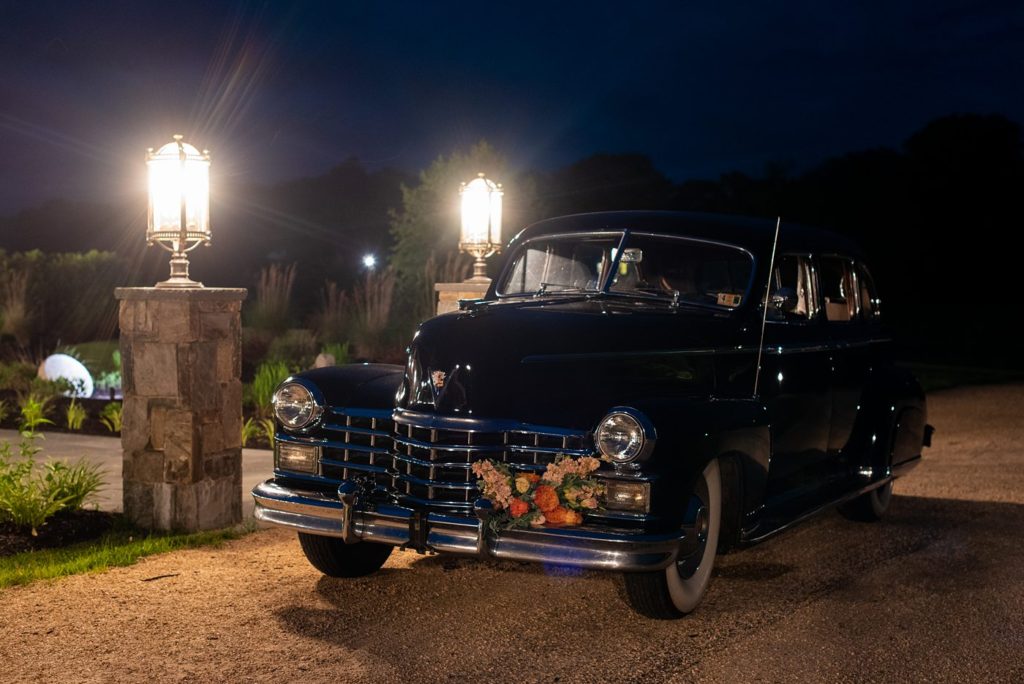 Mount Ida Farm wedding photos by Mikkel Paige Photography with a luxury reception and vintage getaway car in the Blue Ridge Mountains. Planning by Viva L'Event.