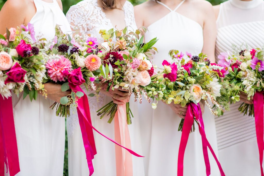 Luxury wedding at the Prospect Park Boathouse in Brooklyn, NY with Mikkel Paige Photography. Bouquets by Sachi Rose Designs.