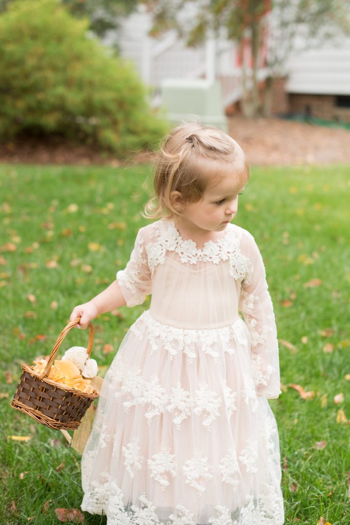 Small wedding in North Carolina with photos by Mikkel Paige Photography. The bride and groom got married in front of historic Leslie-Alford Mims House in Cary.