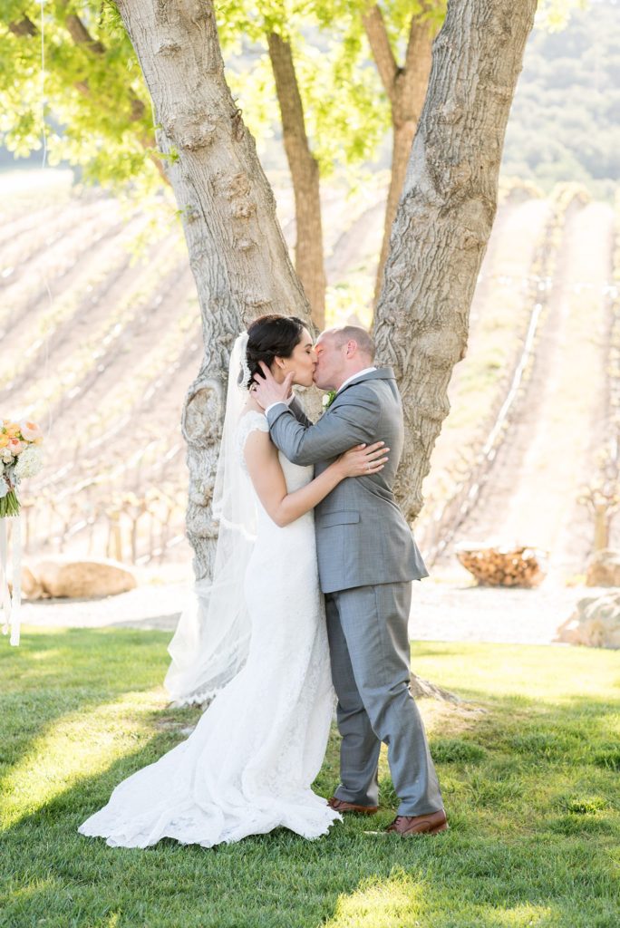 A small destination wedding at a vineyard venue in California at HammerSky Vineyards with Mikkel Paige Photography.
