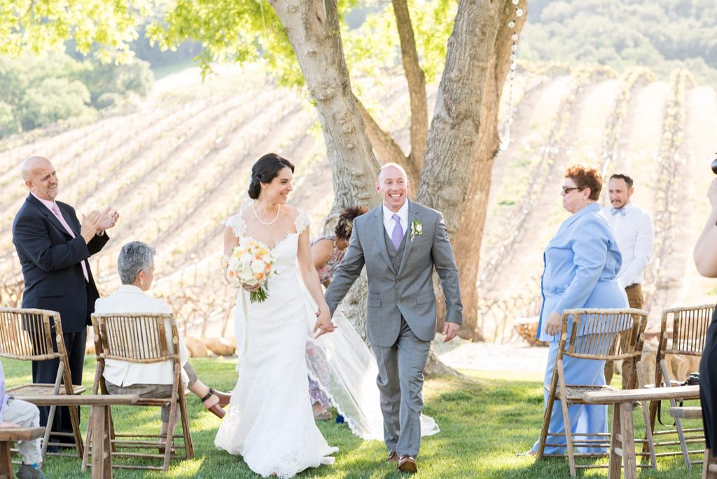 Destination wedding elopement for a vineyard wedding in California at HammerSky Vineyards with Mikkel Paige Photography.
