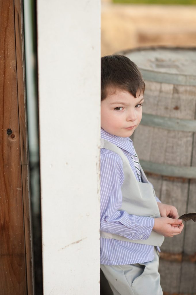 A small destination wedding elopement reception in a barn for a vineyard wedding in California at HammerSky Vineyards with Mikkel Paige Photography.