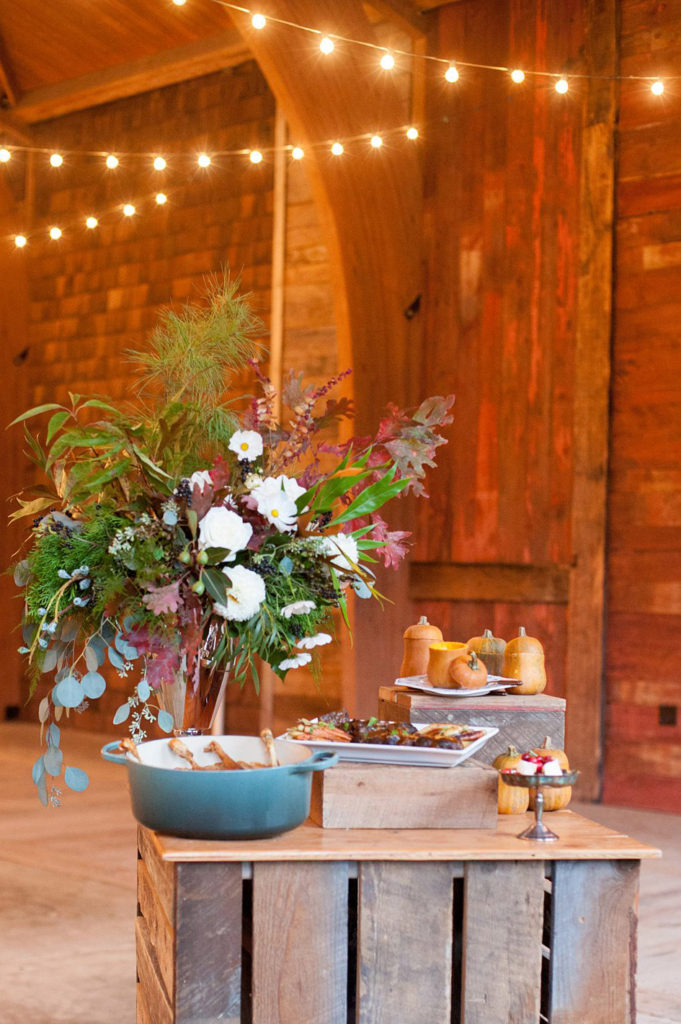 Cedar Lakes Estate wedding with a fall menu photographed by Mikkel Paige Photography. Planning by Jove Meyer Events with onsite catering in upstate New York.