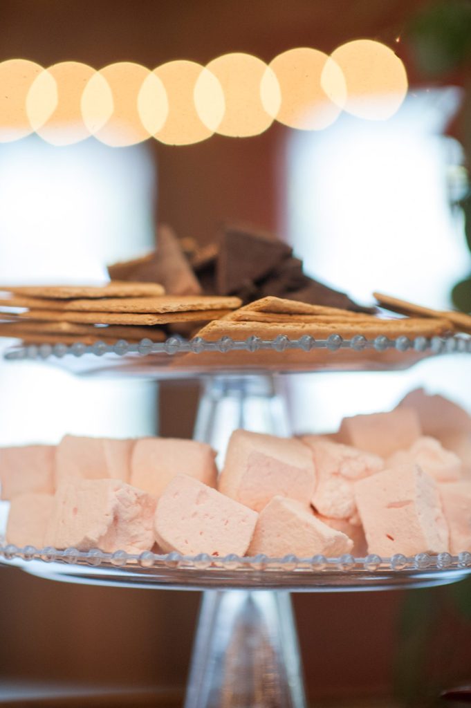 Cedar Lakes Estate wedding with a fall menu photographed by Mikkel Paige Photography. Planning by Jove Meyer Events with onsite catering in upstate New York. S'mores were the perfect dessert for autumn!