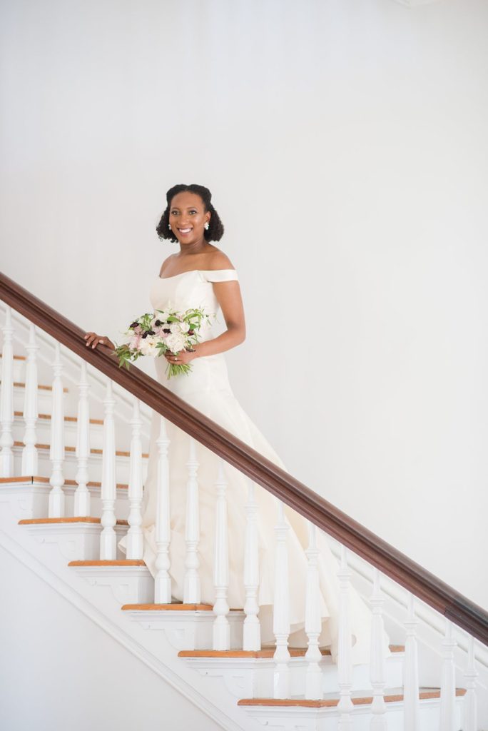 Bridal photos at Merrimon-Wynne House in downtown Raleigh by Mikkel Paige Photography.