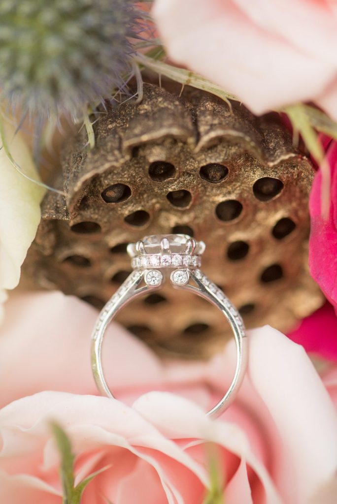The ring and special details during a bridal session in Raleigh, NC. Photos by Mikkel Paige Photography.