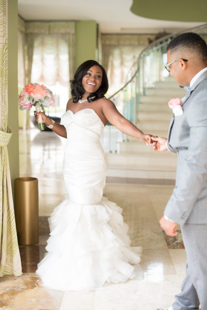 Jamaica wedding photographer at Iberostar resort with a bride and groom.