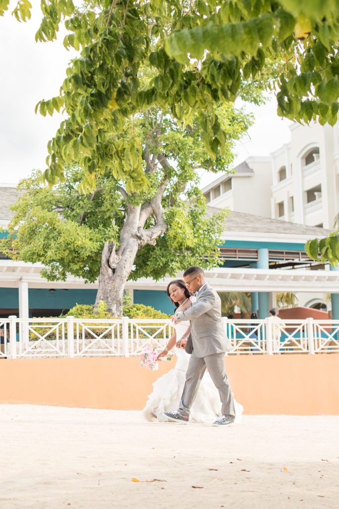 Jamaica wedding photographer at Iberostar resort with a bride and groom.