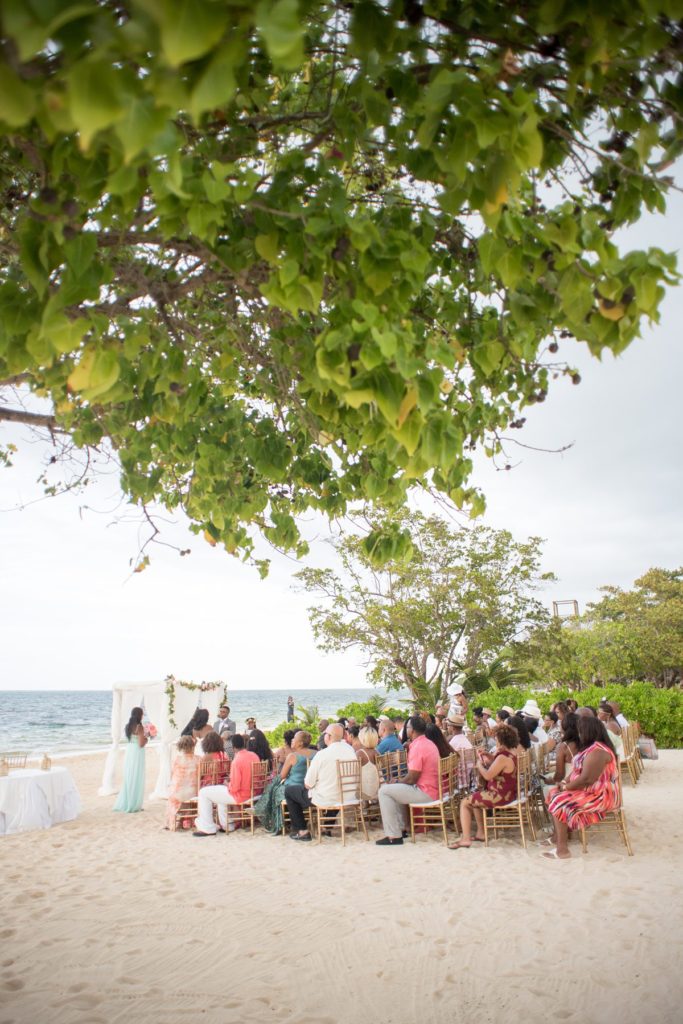 Jamaica wedding photographer at Iberostar resort with an oceanfront ceremony.