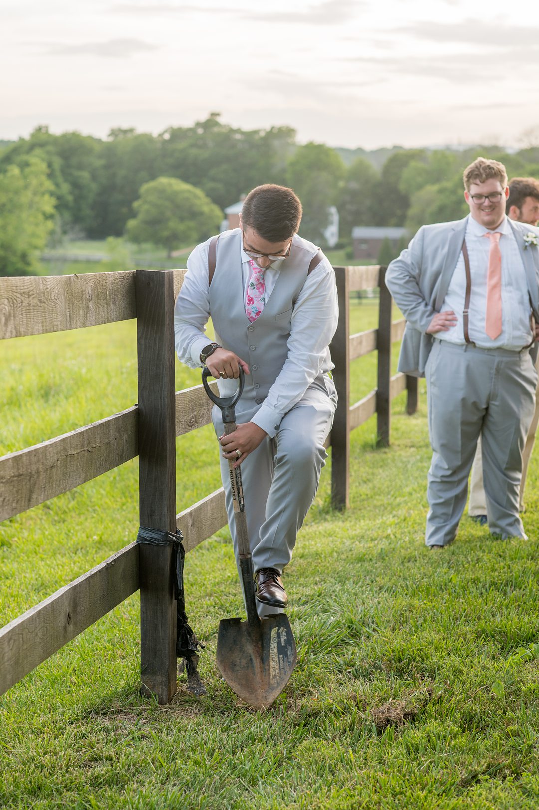 Burying the bourbon is a southern tradition this bride and groom did for their wedding in Charlottesville, VA at the Lodge at Mount Ida Farm. Photos by Mikkel Paige Photography. #mikkelpaige #charlottesvillewedding #mountidafarm