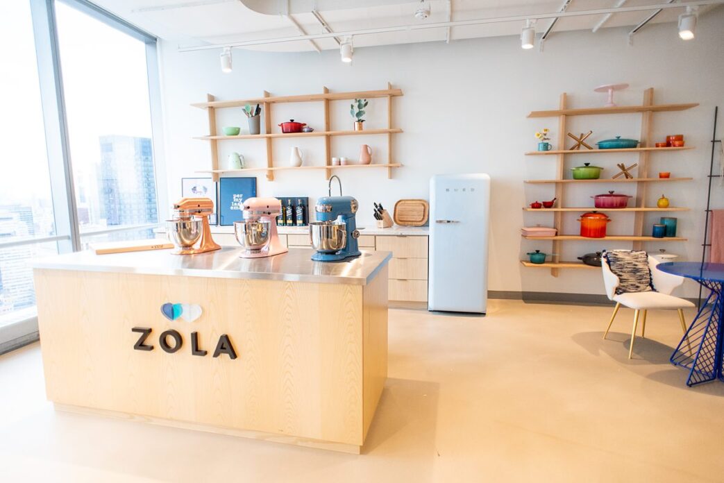 Zola Headquarters has a demo kitchen and room! We take a look behind the scenes of the wedding website and app HQ in NYC, with Mikkel Paige Photography.