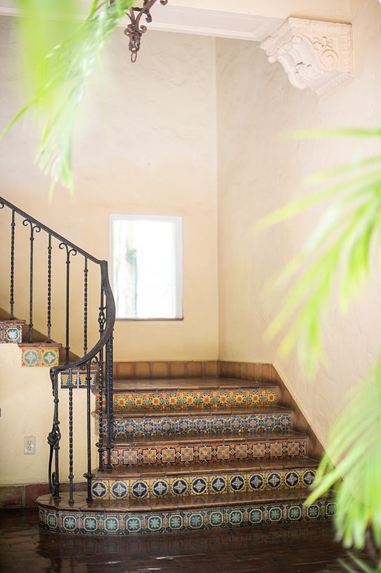 Cuban-inspired staircase at Villa Woodine wedding venue in Miami, Florida. Photos by Mikkel Paige Photography.