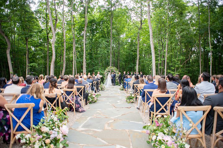Carolina Grove wedding ceremony with flowers by Meristem Floral and planning by Viva L'Event. Photos by Mikkel Paige Photography.