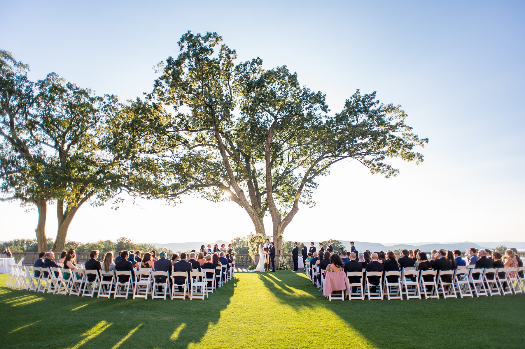 Sleepy Hollow Country Club wedding with an outdoor ceremony.