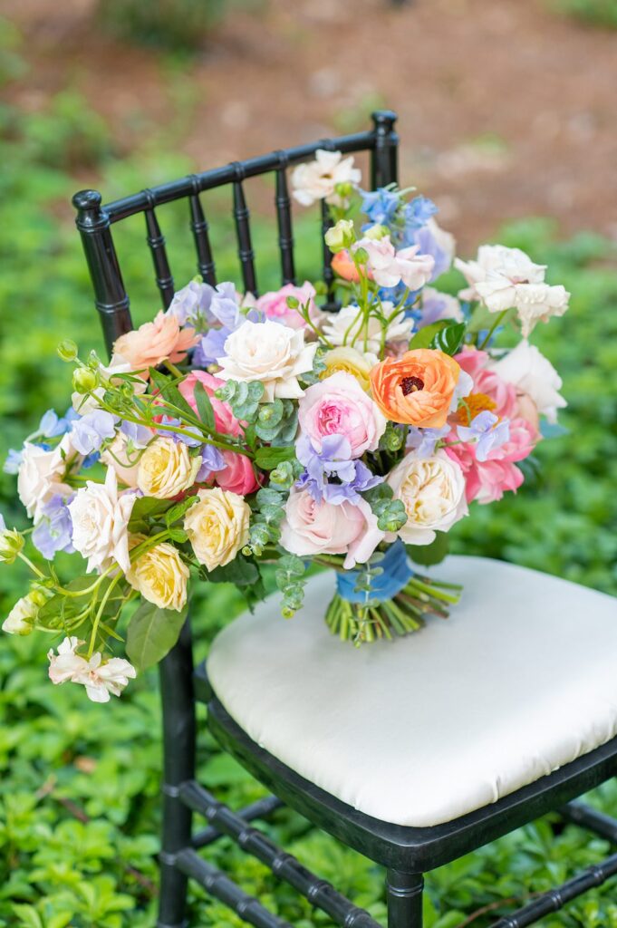 Brides's colorful spring bouquet.
