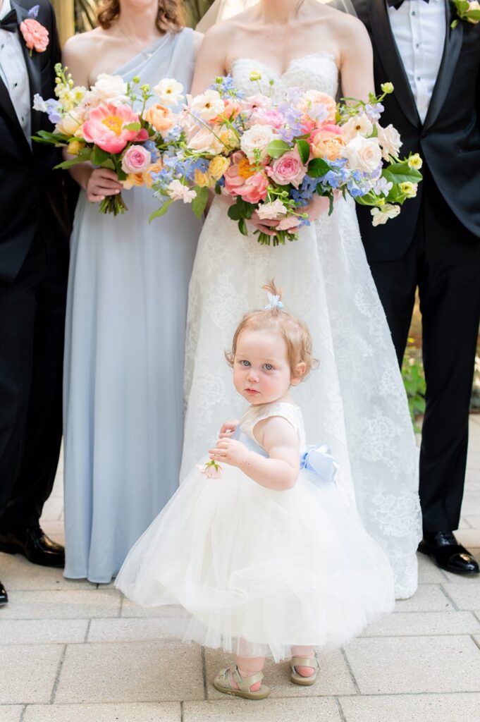 Flower girl at an Umstead hotel and spa wedding.