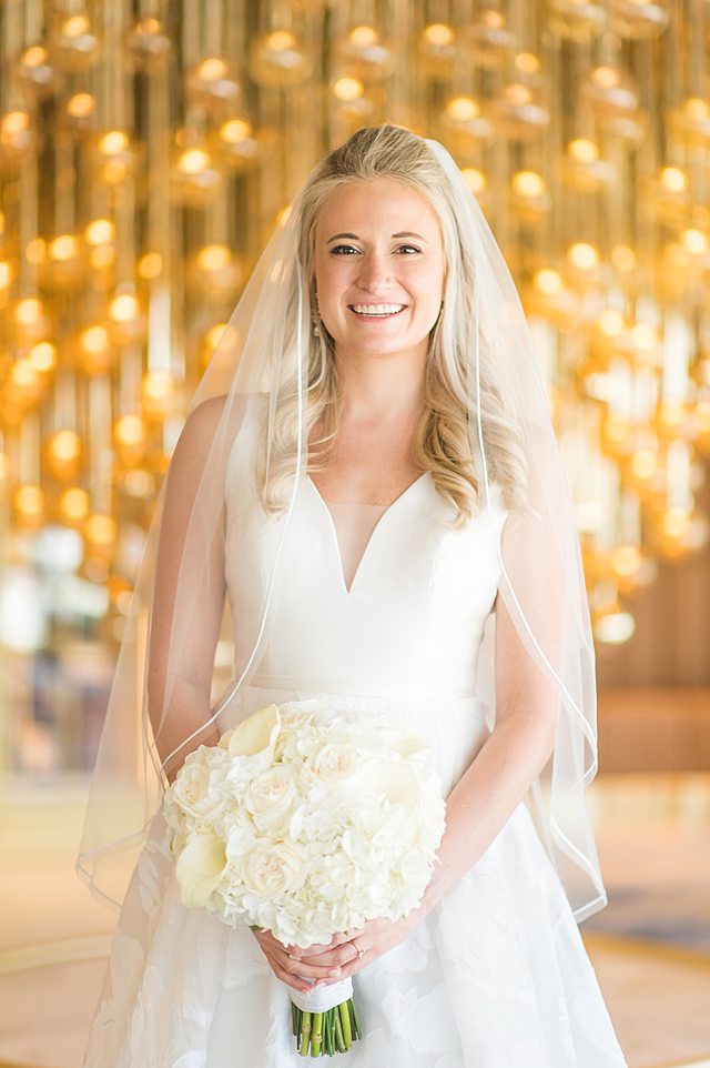 Bride in Enchante during their Disney Wish wedding photos by Mikkel Paige Photography on Disney Cruise Line.