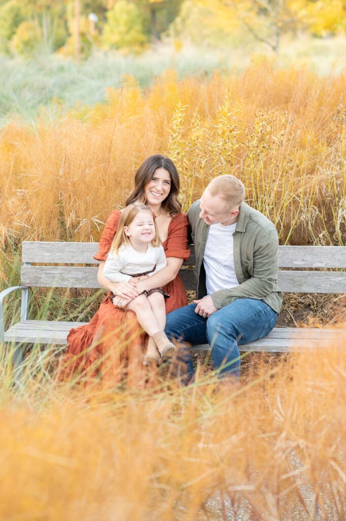 Fall photo session with a family at NCMA in Raleigh, NC. Images by Mikkel Paige Photography.
