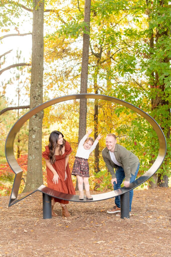 Fall family photo session at NCMA in Raleigh, NC by Mikkel Paige Photography.