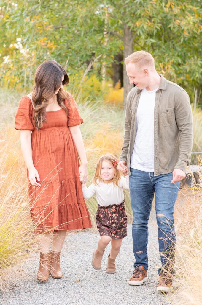 Fall family photo session at NCMA in Raleigh, NC by Mikkel Paige Photography.