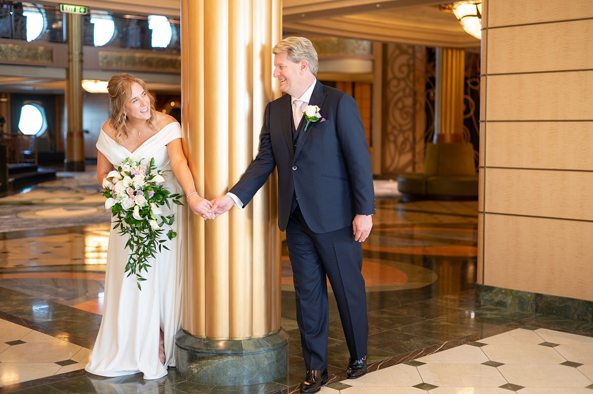 Bride and groom on Disney Fantasy